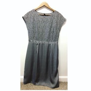 Tevolio | Floral Lace Top Bridesmaid A-Line Dress •